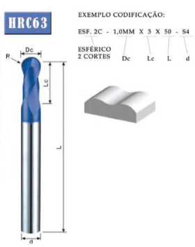 Esférico 2 Cortes HRC 63